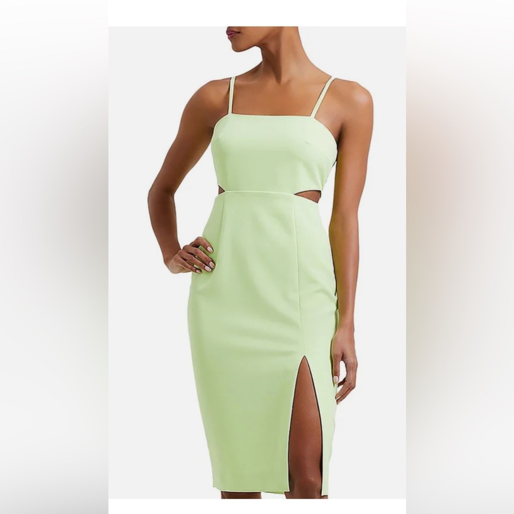 French Connection Lime Green Cut-Out Cocktail Dress size US2
